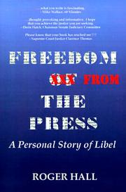 Cover of: Freedom from the Press; A Personal Story of Libel by Roger Hall