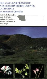 Cover of: The Vascular Plants of Western Riverside County, California: An Annotated Checklist