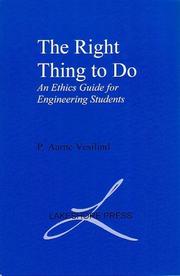 Cover of: The Right Thing to Do by P. Aarne Vesilind