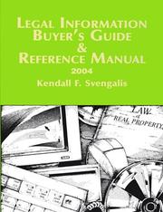 Cover of: Legal Information Buyer's Guide & Reference Manual 2004