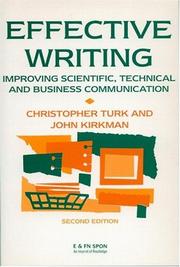 Cover of: Effective writing by Christopher Turk