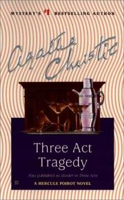 Cover of: Three act tragedy | Agatha Christie