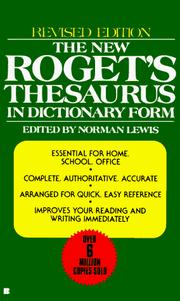 Cover of: The New Roget's Thesaurus in Dictionary Form by American Heritage Editors