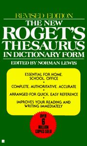 Cover of: The new Roget's thesaurus in dictionary form. by Lewis, Norman