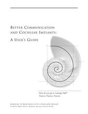 Cover of: Better Communication and Cochlear Implants by Donna S. Wayner
