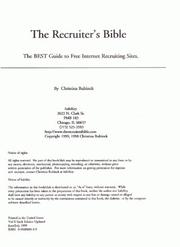 Cover of: The Recruiter's Bible (Updated Edition)