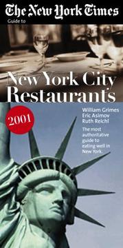 Cover of: The New York Times Guide to Restaurants in New York City 2001 (New York Times Guide to Restaurants in New York City, 2001)