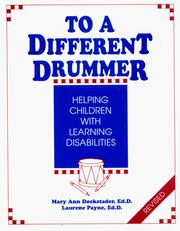 Front cover of To A Different Drummer; Helping Children With Learning Disabilities by Unknown