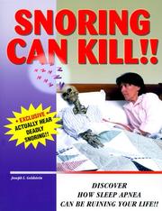 Cover of: Snoring Can Kill!! | Joseph L. Goldstein