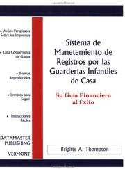 Cover of: Sistema De Manetemiento De Registros Por Las Guarderias Infantiles De Casa: Su Guia Financiera Al Exito