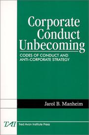 Cover of: Corporate Conduct Unbecoming : Codes of Conduct and Anti-Corporate Strategy