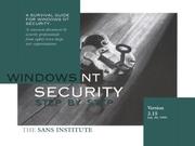 Cover of: Windows NT Security Step by Step