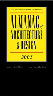 Cover of: Almanac of Architecture & Design 2001 (Almanac of Architecture & Design) | James P. Cramer