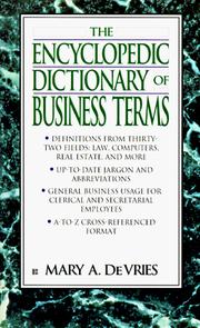 Cover of: The encyclopedic dictionary of business terms