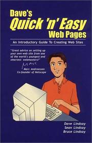 Cover of: Dave's Quick 'n' Easy Web Pages: An Introductory Guide to Creating Web Sites