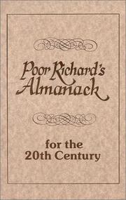 Cover of: Poor Richard's Almanack for the 20th. Century