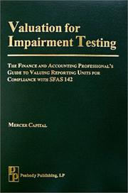 Cover of: Valuation for Impairment Testing