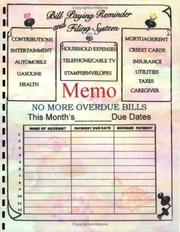 Cover of: Bill Paying Reminder and Filing System by 