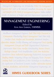 Cover of: Management Engineering