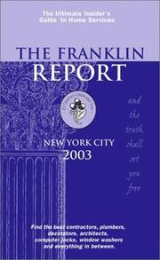 Cover of: The Franklin Report, New York City 2003: The Insider's Guide to Home Services