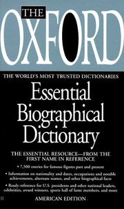 Cover of: The Oxford Essential Biographical Dictionary