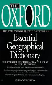 Cover of: The Oxford Essential Geographical Dictionary by Oxford University Press