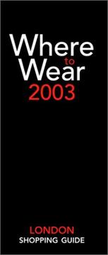 Cover of: Where to Wear London 2003 (Where to Wear: London)