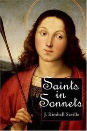 Saints in Sonnets by J. Kimball Saville