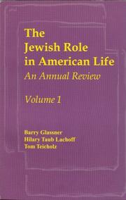 Cover of: The Jewish Role in American Life (An Annual Review) (Volume 1)