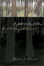 Cover of: A Letter To My Children, From the Edge of the Holocaust