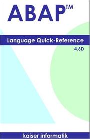 Cover of: ABAP Language Quick-Reference
