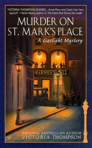Cover of: Murder on St. Mark's Place by Victoria Thompson
