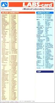 Cover of: LABS- card: Medical Laboratory Values