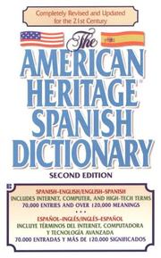 Cover of: The American heritage Spanish dictionary by 