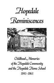 Hopedale Reminiscences by Lynn Gordon Hughes