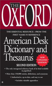 The Oxford American desk dictionary and thesaurus by No name