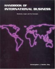 Cover of: Handbook of International Business