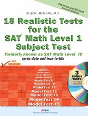 Cover of: 15 Realistic Tests for the SAT Math Level 1 Subject Test (formerly known as Math Level 1C)