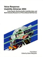 Cover of: Voice Response Usability Almanac 2004