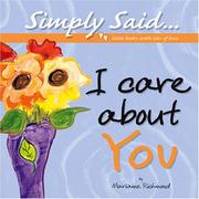 Cover of: I Care About You (Simply Said)