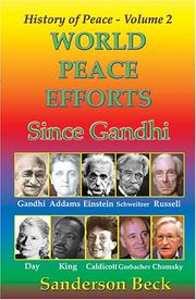 Cover of: World Peace Efforts Since Gandhi