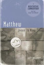 Cover of: Matthew: Jesus Is King (Meditative Commentary)