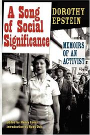 Cover of: A Song of Social Significance | Dorothy Epstein