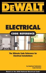 Cover of: Dewalt Electrical Code Reference with 2008 Code Changes