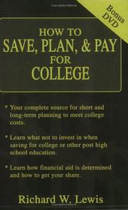 Cover of: How to Save, Plan, & Pay for College (Bonus DVD Included)