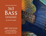 365 Bass Lessons 2007 Note-A-Day Calendar for Bass Guitar by David Franklin