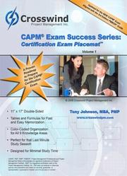 Cover of: CAPM Exam Success Series: Placemat Vol. 1 (Process Map and Key Information)