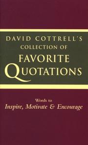 Cover of: David Cottrell"s Collection of Favorite Quotations