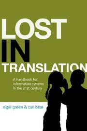 Cover of: Lost In Translation | Nigel Green