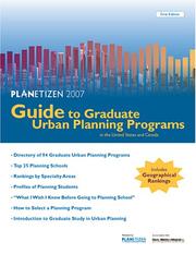 Cover of: Planetizen 2007 Guide to Graduate Urban Planning Programs (Urban Planning Schools)